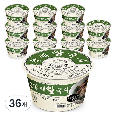 미정당 경주 할배쌀국시 사골 미역 쌀국수, 73.5g, 36개