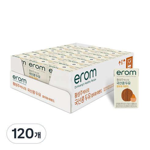 이롬 황성주 박사의 국산콩 두유 호두 아몬드, 140ml, 120개