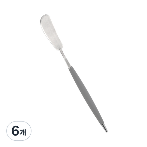 백산 국산 몽블랑 큐티 버터나이프 18cm, 그레이, 6개