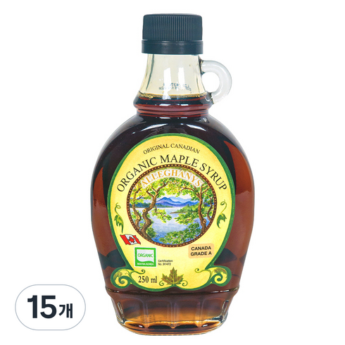 알레가니 유기농 메이플시럽, 250ml, 15개