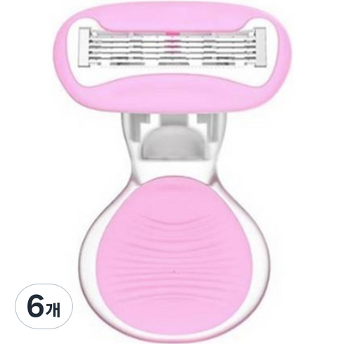 라젠다 미니 휴대용 여성용 면도기 핑크, 1개입, 6개