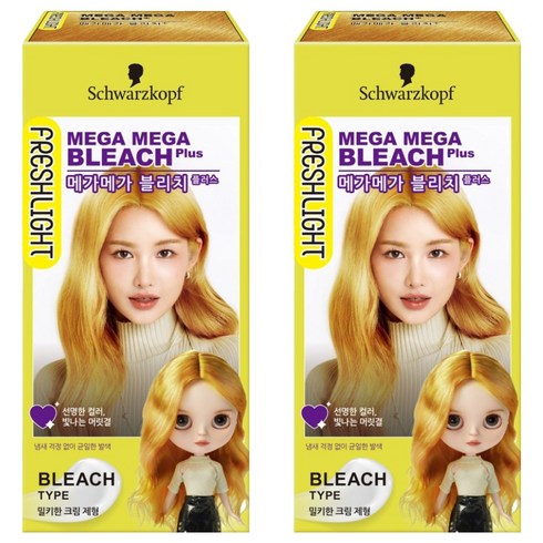 프레쉬라이트 플러스 헤어 탈색제, 130ml, 2개