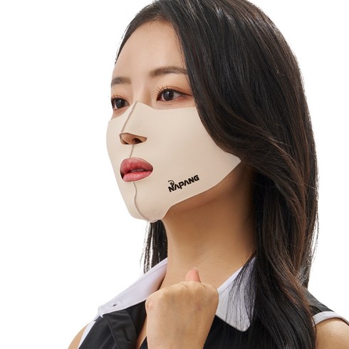 네이팡 표준형 오픈 스포츠 훼이스 가드 마스크, 라이트스킨, 1개