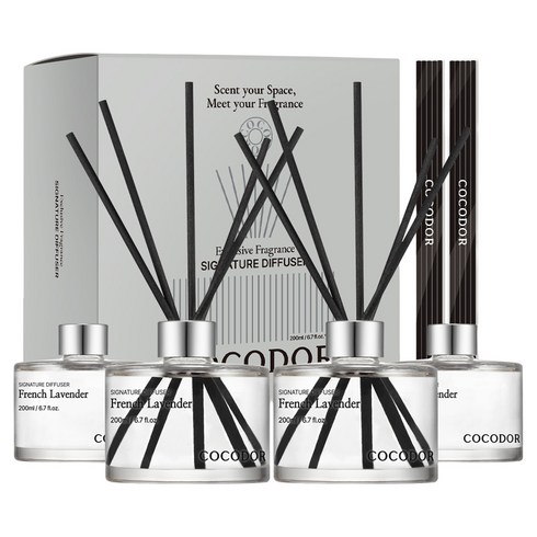 코코도르 시그니처 디퓨저, 프렌치라벤더, 200ml, 4개