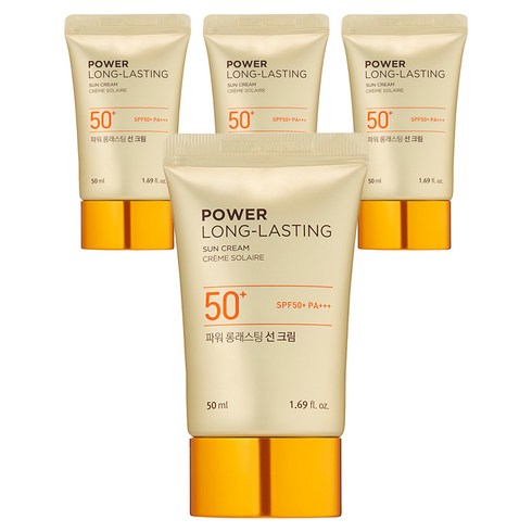 더페이스샵 파워 롱래스팅 선크림 SPF50+ PA+++, 50ml, 4개
