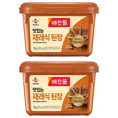 해찬들 재래식 된장, 500g, 2개