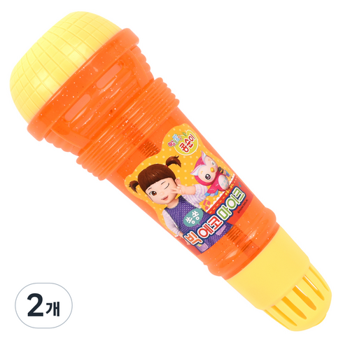 콩순이 쏭쏭 에코 마이크 완구, 노랑, 2개