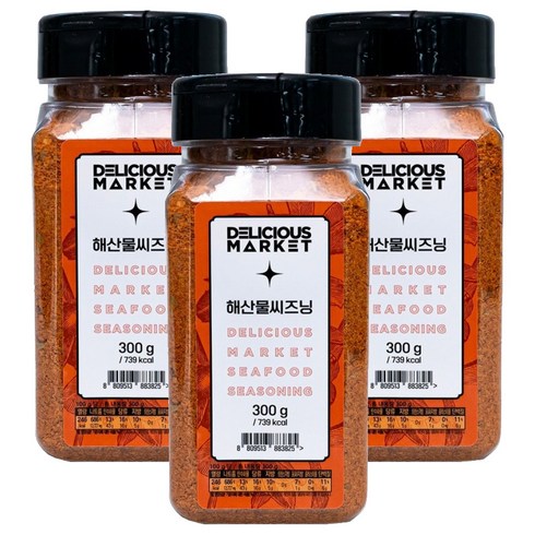 딜리셔스마켓 해산물 시즈닝 중형, 300g, 3개