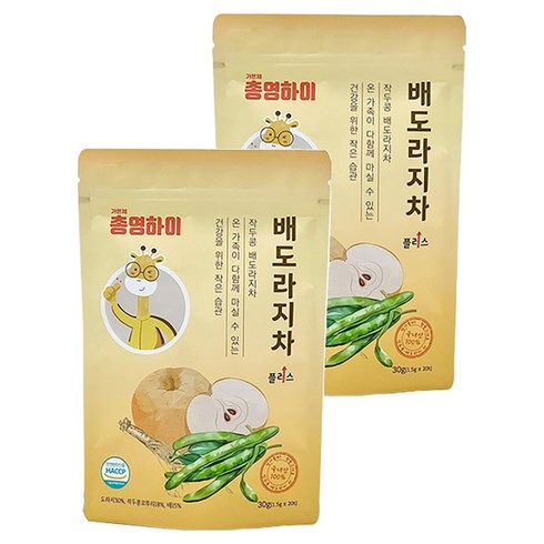 총영하이 배도라지차 플러스, 혼합맛(배/도라지), 30g, 2개, 20개입