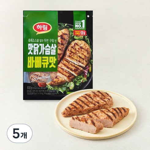 하림 맛닭가슴살 바베큐맛, 100g, 5개입, 5개