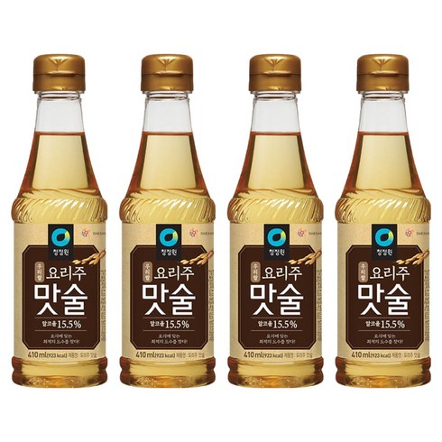 청정원 우리쌀 요리주 맛술, 410ml, 4개