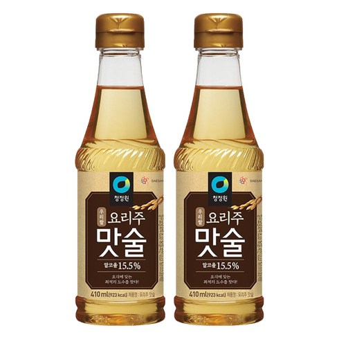 청정원 우리쌀 요리주 맛술, 410ml, 2개