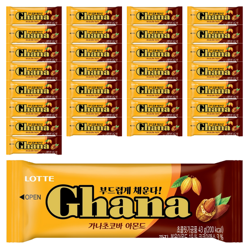 가나 초코바 아몬드, 43g, 60개