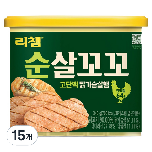 리챔 순살꼬꼬 햄, 340g, 15개