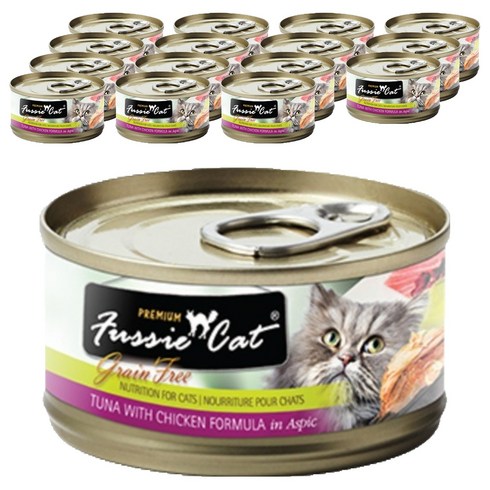 퍼시캣 전연령 고양이 프리미엄 포뮬라 주식캔, 닭+참치, 80g, 16개