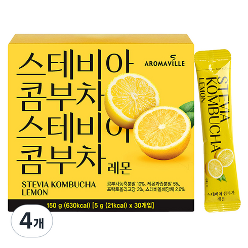 아로마빌 스테비아 콤부차 레몬, 5g, 4개, 30개입