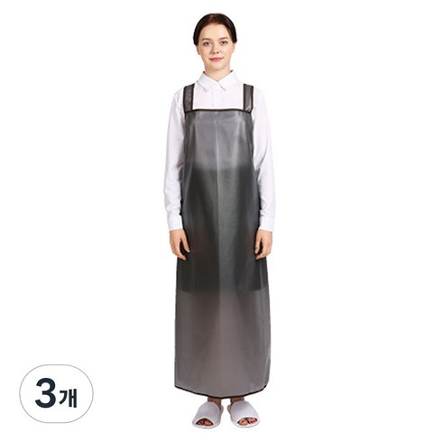 웰프런 메쉬 방수앞치마 H형 대, 블랙, 3개
