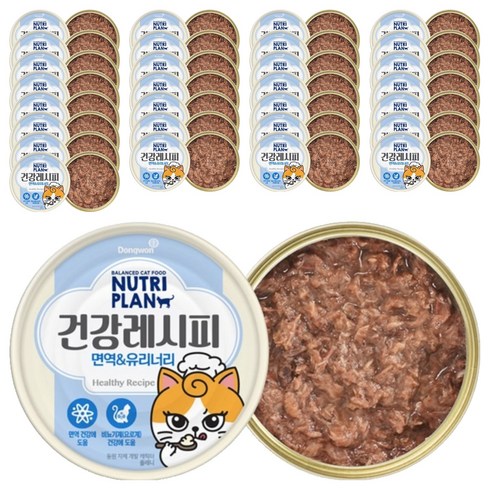 동원뉴트리플랜 고양이 건강레시피 간식캔, 참치, 90g, 48개