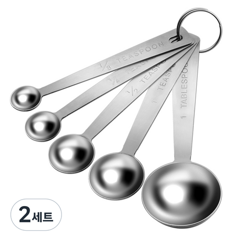 바겐슈타이거 스텐 계량스푼 5종 세트, 2세트