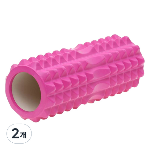 에바핏 마시지 롤러 33cm, 핑크, 2개