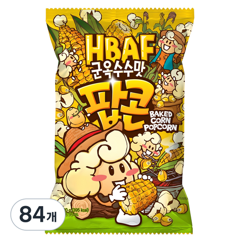 바프 군옥수수맛 팝콘, 80g, 84개
