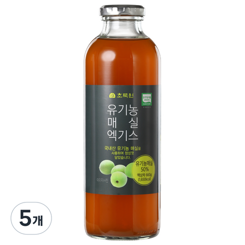 초록원 유기농 매실엑기스, 660g, 1개입, 5개