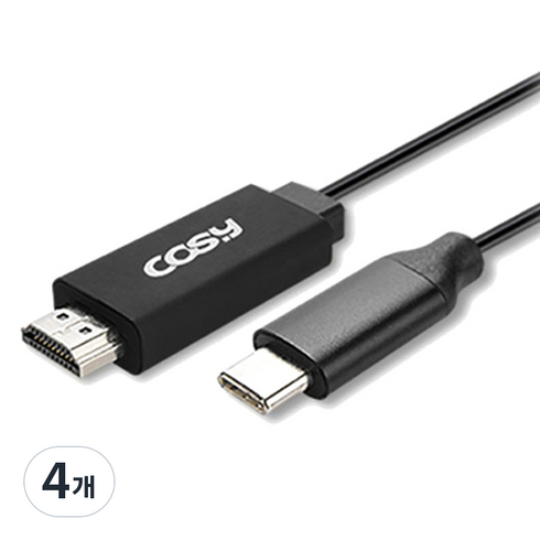 코시 C타입 HDMI 미러링 케이블, 2m, 4개