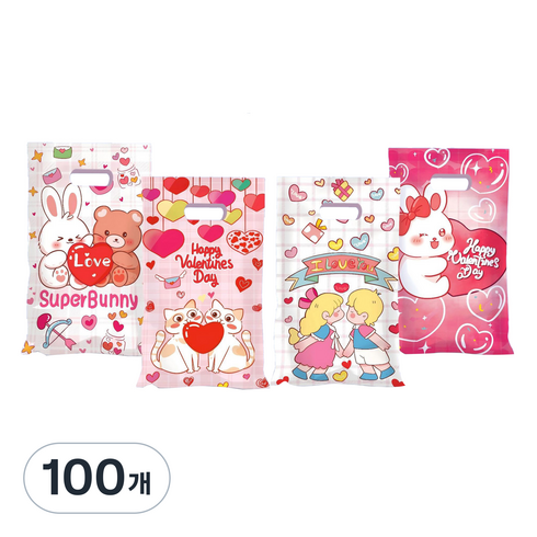 모아픽 귀여운 포장봉투 B타입, 100개