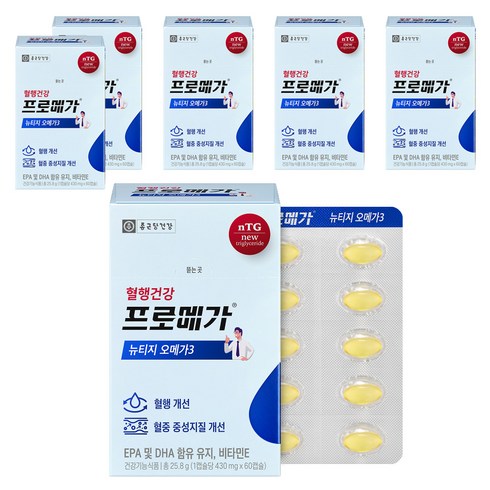 프로메가 뉴티지 오메가3 25.8g, 60정, 6개