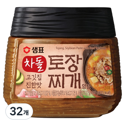 샘표 차돌 토장 찌개양념, 450g, 32개