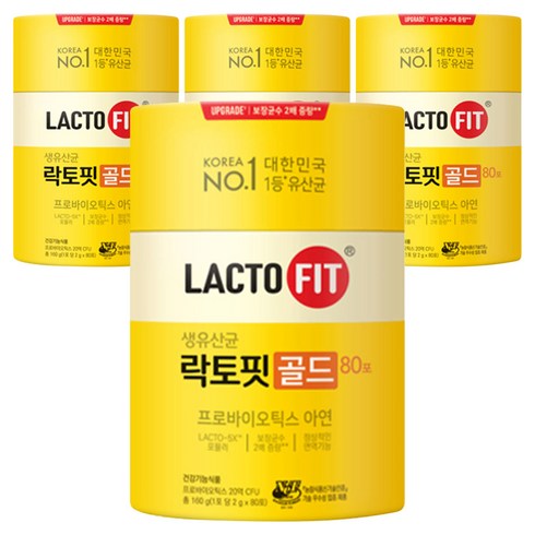 락토핏 골드 80포, 160g, 4개