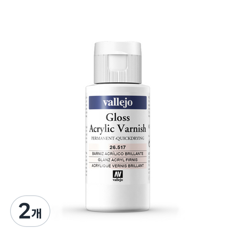 바예호 Gloss Acrylic Varnish 프라모델 도료, 60ml, 2개
