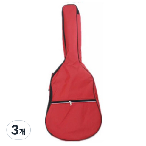 탑피아 간편한 키타 케이스 진홍색, 3개