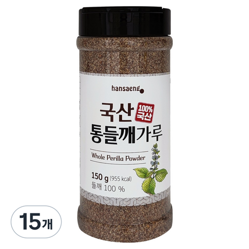 hansaeng 국산 통들깨가루, 150g, 15개