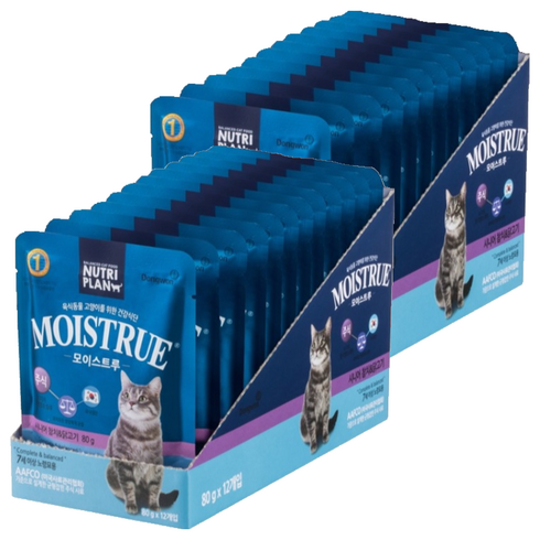 동원뉴트리플랜 고양이 모이스트루 주식파우치, 닭+참치, 80g, 24개