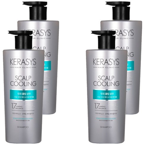 케라시스 두피 쿨링 단백질 샴푸, 750ml, 4개