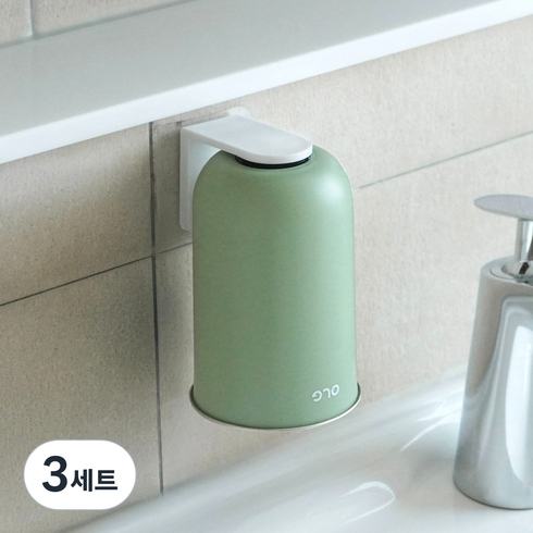 올지 304 스테인리스 자석 양치컵 세트, 그린, 3세트