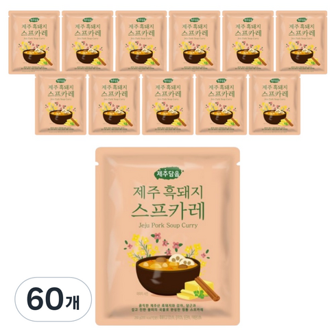 오뚜기 제주담음 제주 흑돼지 스프카레, 250g, 60개
