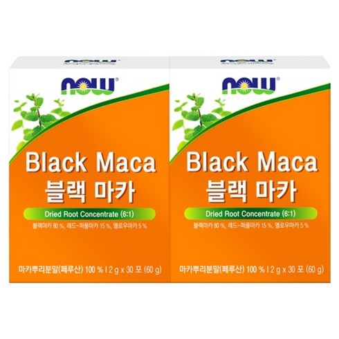 나우푸드 블랙마카, 60g, 2개
