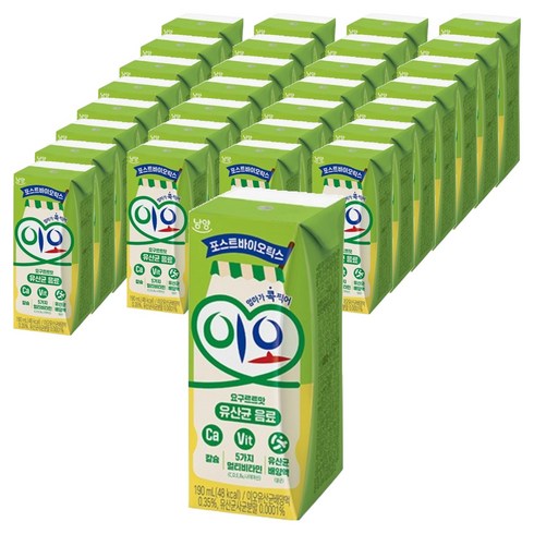 남양이오 요구르트맛 유산균 음료, 190ml, 96개