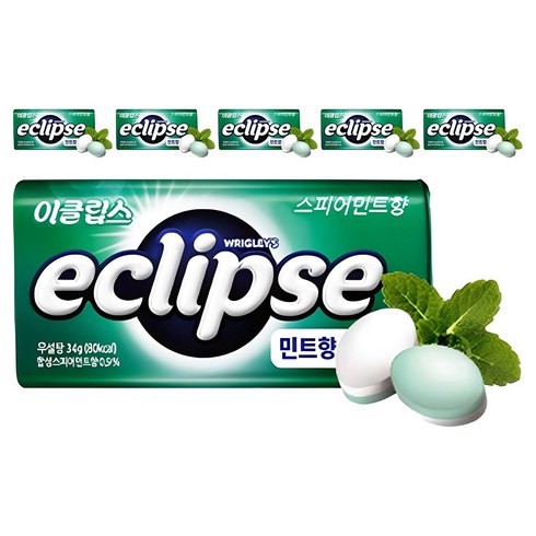 이클립스 스피어민트향 캔디, 34g, 6개