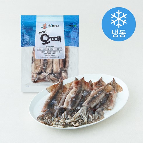 오바다 국내산 내장째 먹는 통찜용 오징어 (냉동), 1개, 1kg