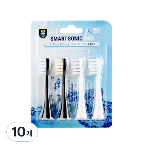 스마트소닉 프로 음파칫솔 RLT211 RLT231 전용 칫솔모 리필모 슬림헤드 4p, SS-300, 10개