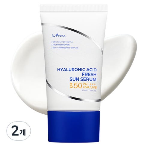 이즈앤트리 히알루론산 프레쉬 선 세럼 SPF50+ PA++++, 50ml, 2개