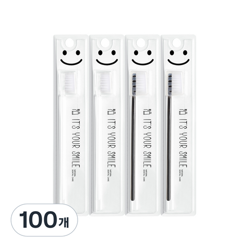 베베가닉 잇츠 유어 스마일 유아 칫솔, 랜덤발송, 100개, 1개입