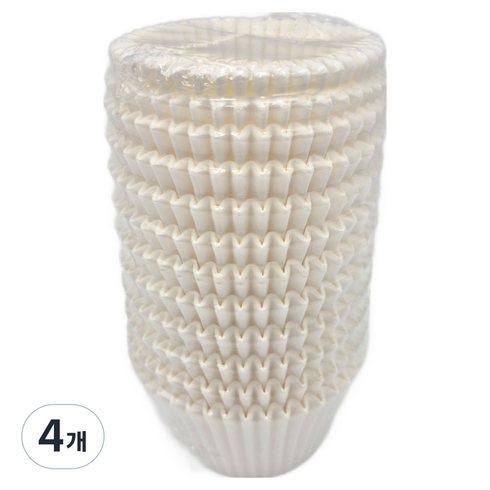 퓨어네이처 핀란드 머핀컵 55mm 200p, 화이트, 4개