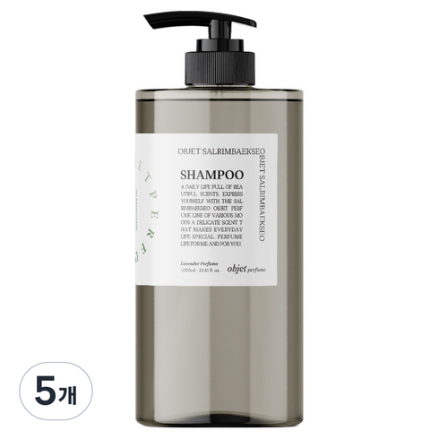 살림백서 오브제 퍼퓸 샴푸 라벤더퍼퓸, 5개, 1L