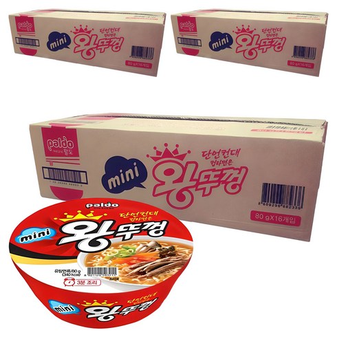 왕뚜껑 미니 컵라면 80g, 48개