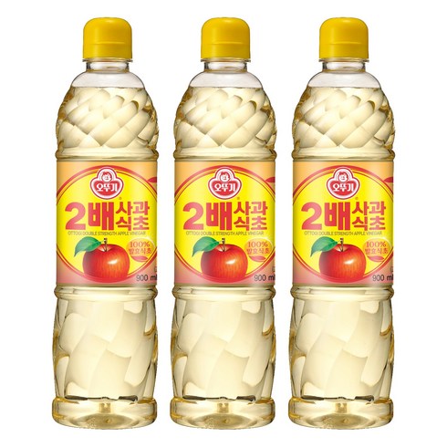 오뚜기 2배 사과식초, 900ml, 3개
