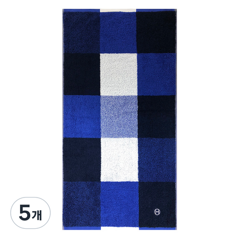 송월타월 호텔컬렉션 스퀘어50 바스타올 250g 40수 코마사, 블루, 5개